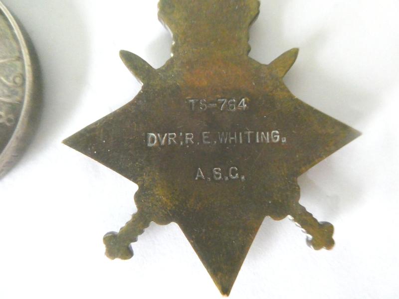 1914 STAR TRIO TO WHITING-ARMY SERVICE CORPS-