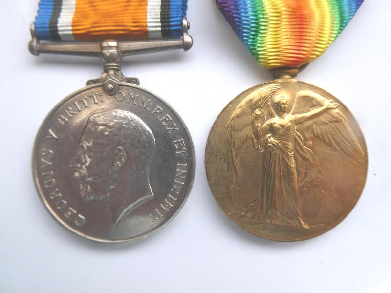 BRITISH WAR AND VICTORY MEDALS-TO CLEMENTSON-ROYAL FLYING CORPS-WOUNDED 05//07/1917