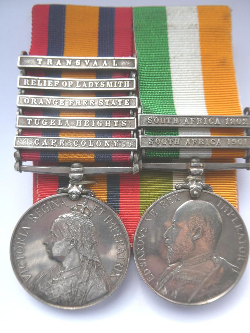 SOUTH AFRICA PAIR TO BREWER-DEVON REGIMENT-DIED OF DESEASE AT STANDERTON ON 13/04/1902