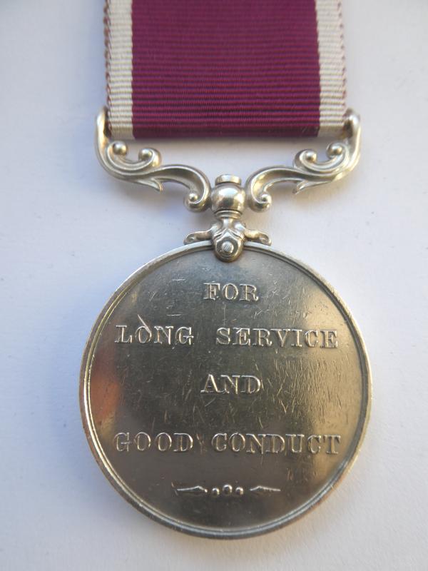 ARMY LONG SERVICE AND GOOD CONDUCT MEDAL-TO BAND SJT CRABB-SCOTTSH RIFLES