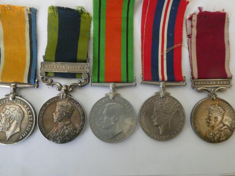 ROYAL ARTILLERY MALABAR AND LONG SERVICE GROUP OF FIVE TO BATTERY QUARTER-MASTER SJT GRIFFITHS
