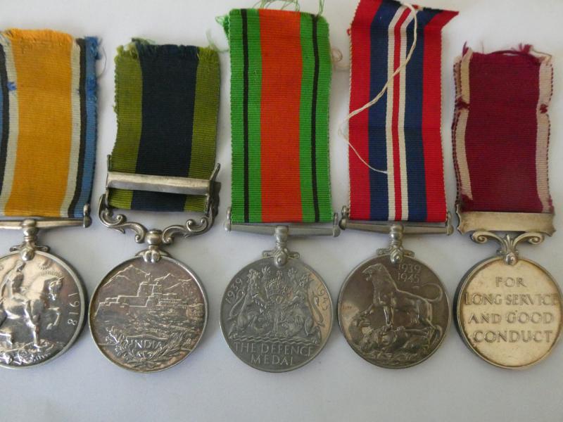ROYAL ARTILLERY MALABAR AND LONG SERVICE GROUP OF FIVE TO BATTERY QUARTER-MASTER SJT GRIFFITHS