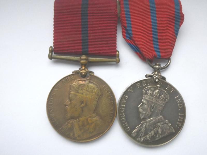 CITY OF LONDON POLICE PAIR-1902 CORONATION AND 1911 CORONATION-TO P.C.A RING